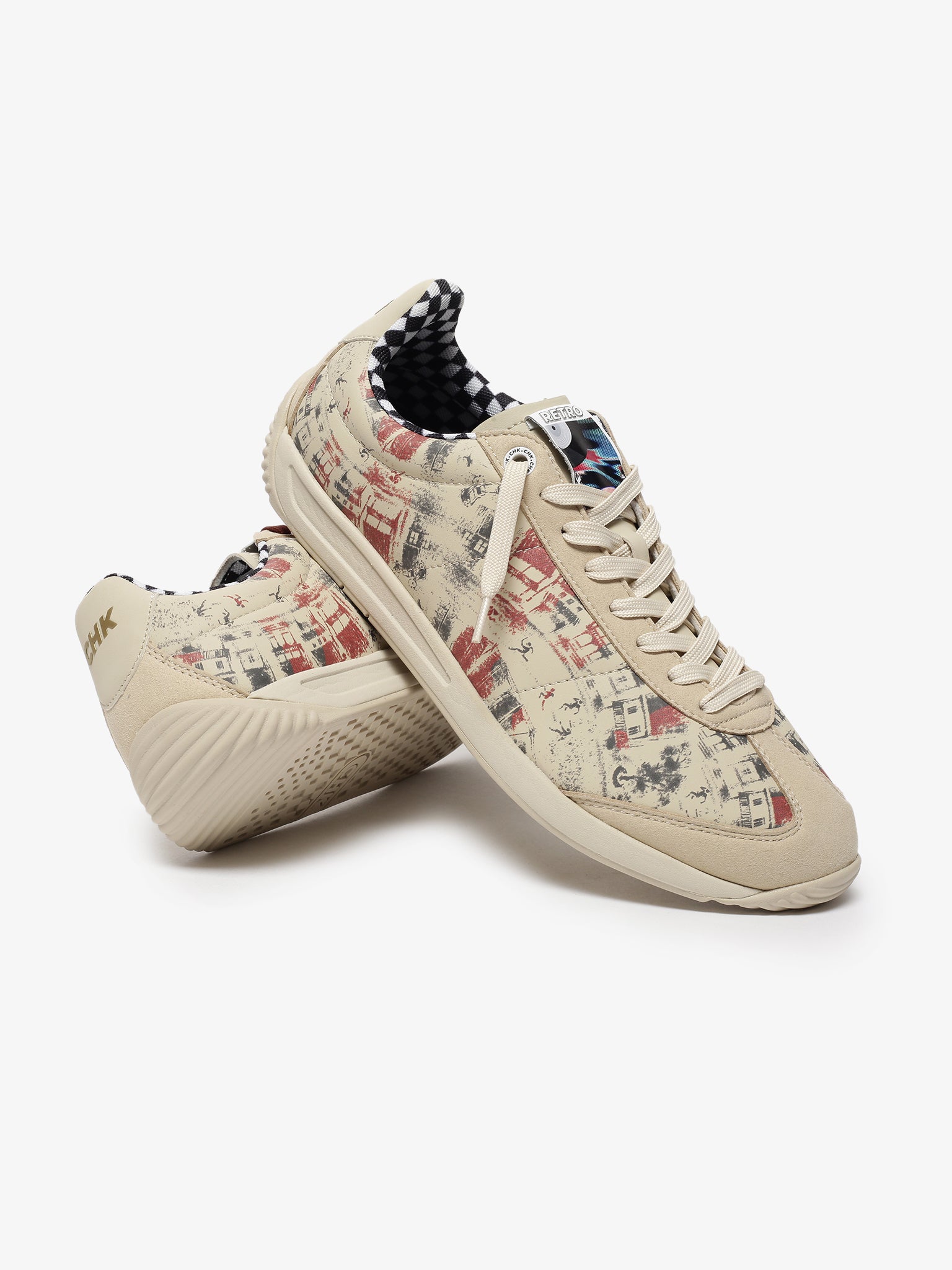 Retro Beige Graffiti